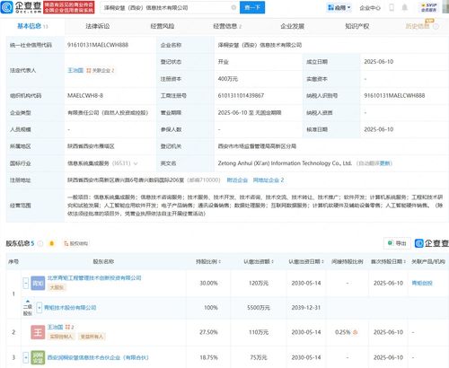 青矩技術(shù)等在西安成立新公司，布局AI與軟件服務(wù)