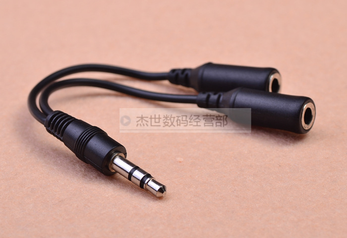 廠家直銷 杰世高品質3.5毫米一分二音頻轉接線，滿足多種音頻連接需求